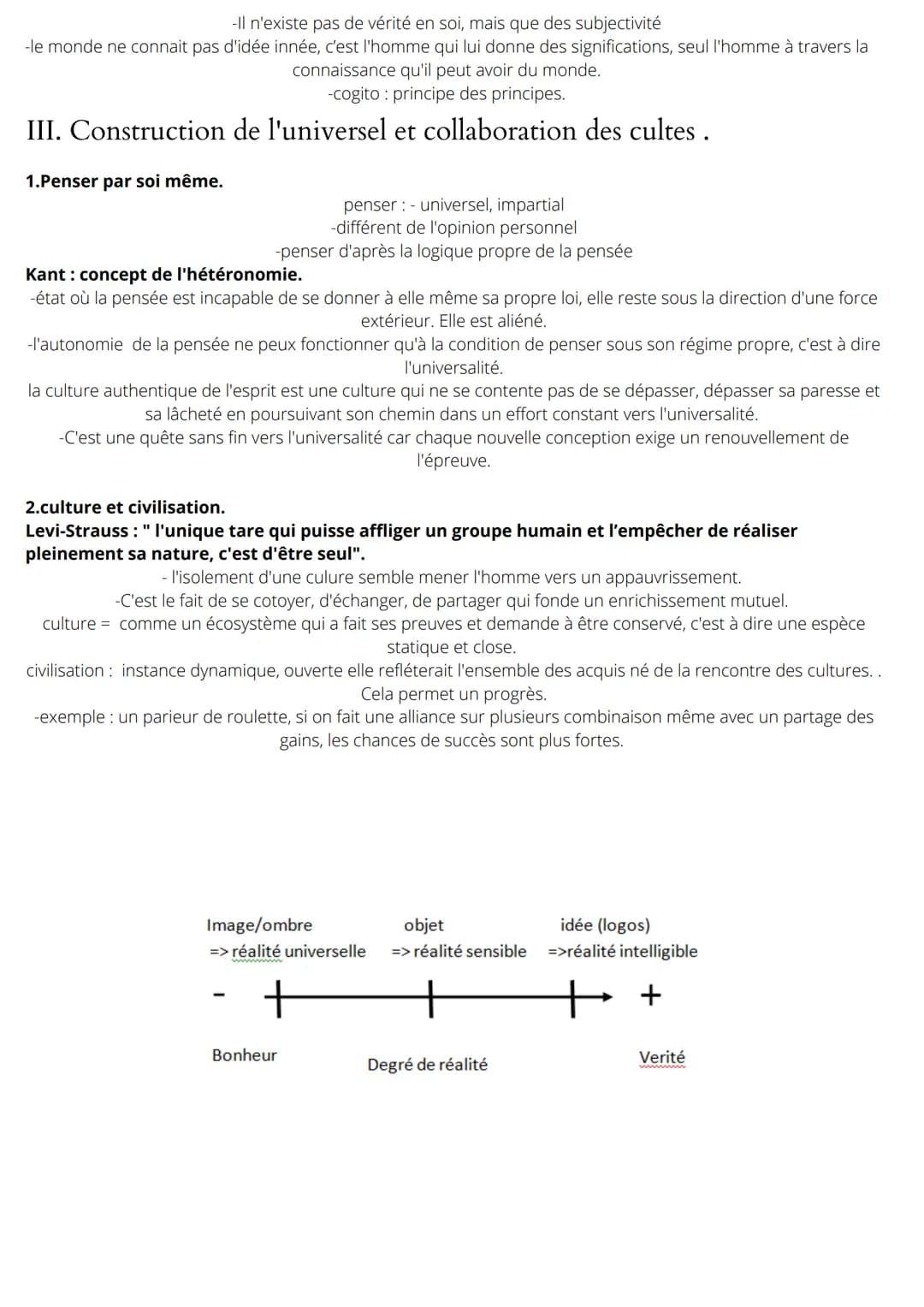 Chapitre 1: la culture, structure de la subjectivité ?
définition "la culture": - Éducation, pédagogie, demande un effort
- sens anthologiqu