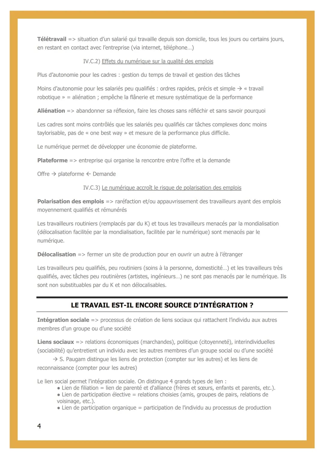 4-QUELLES
MUTATIONS
SONT LES
DU TRAVAIL
ET DE L'EMPLOI
COMMENT DÉLIMITER LES FRONTIÈRES DE L'EMPLOI
I.A) Activité, travail et emploi
Travail