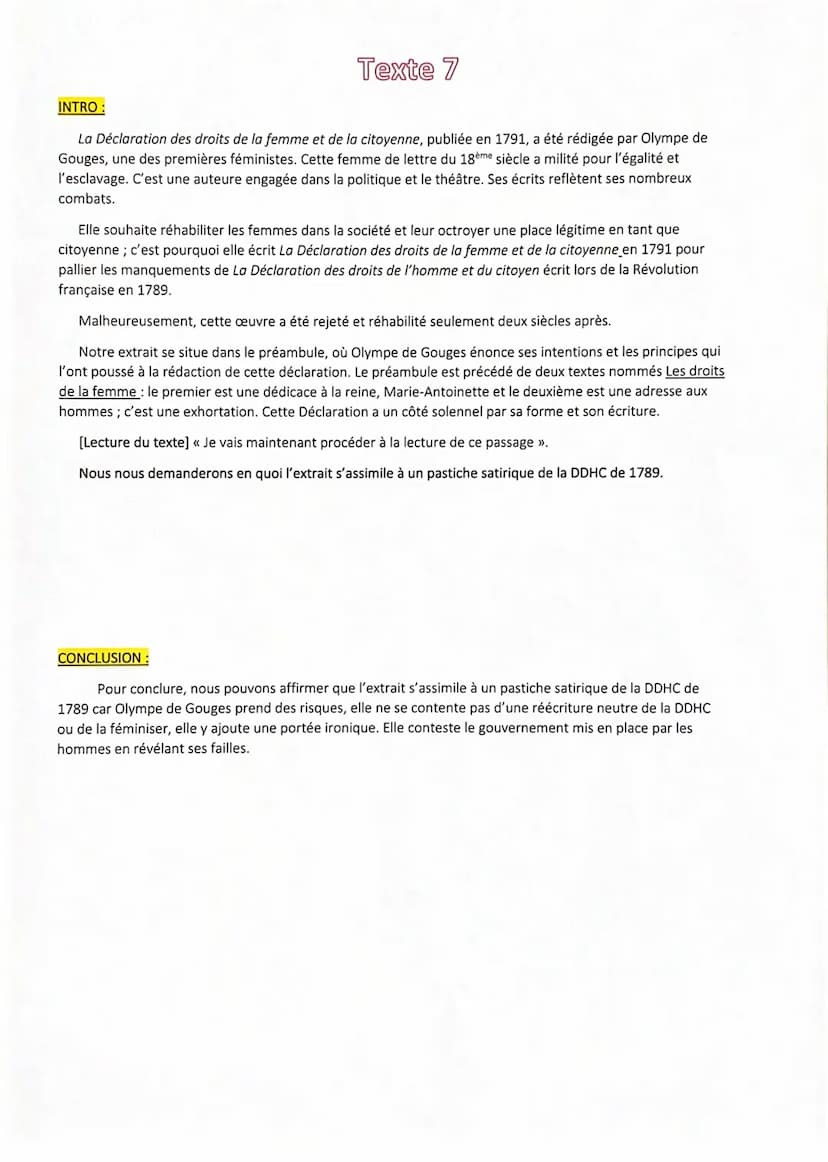 Vec
juridique
wythme
terraire +
adj hyp, élogo sa
Texte 7
solennel
À décréter par l'Assemblée nationale dans ses dernières séances ou dans c
