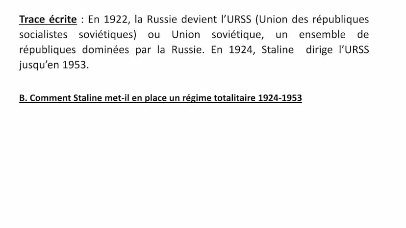 H2 Démocraties et expériences totalitaires 1919-1939
444
XX
HA
BBJYK STALINB ESQ OLSUN!
СЛАВА ВЕЛИКОМУ
СТАЛИНУ!
1917
URSS
Union soviétique
o
