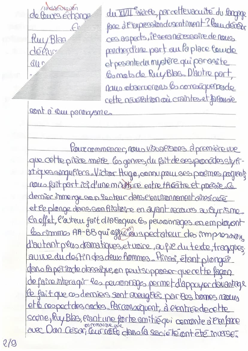 Note:
CAP
1/20
T. Bien
Commentaire de texte.
Ruy Blas, Victor Hugo,
Acte Iscene 3, 1838
No
Paire, dovient laquais
Star Quie mandaine
Creativ