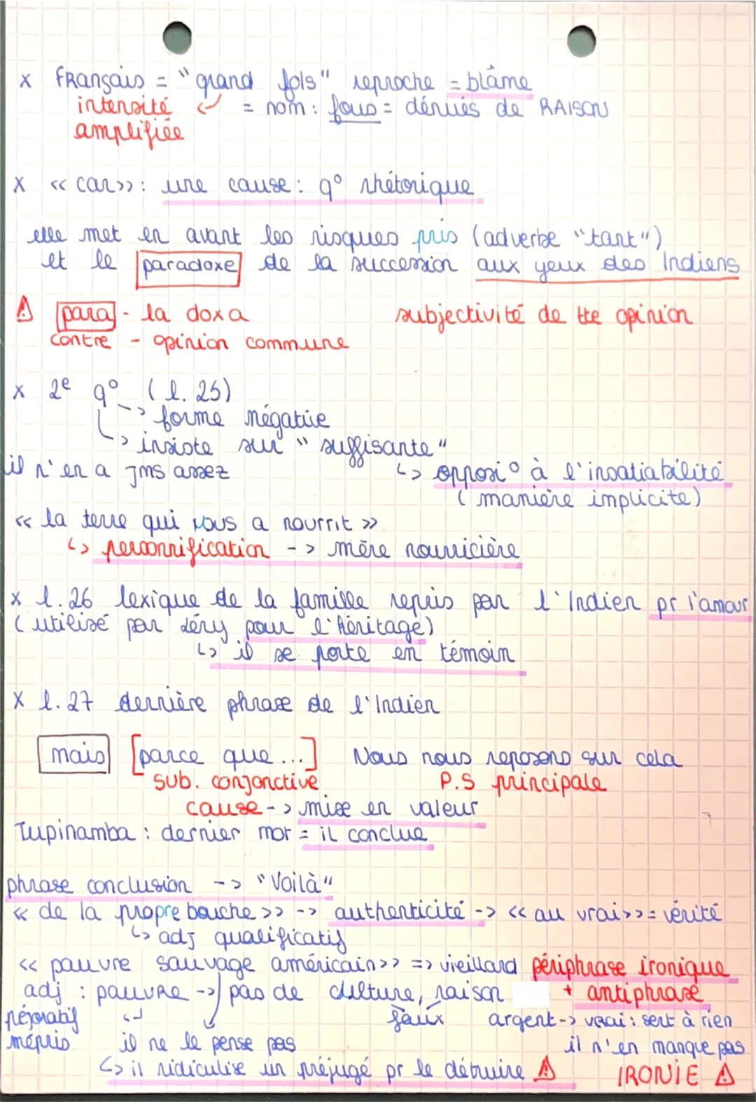 1
FRANÇAIS
Lecture linéaire 1
Intro: contexte: 1558-> France Antartique, envoyé par Calvin, échec, plusieus
mois avec les Tupinambas
a
référ