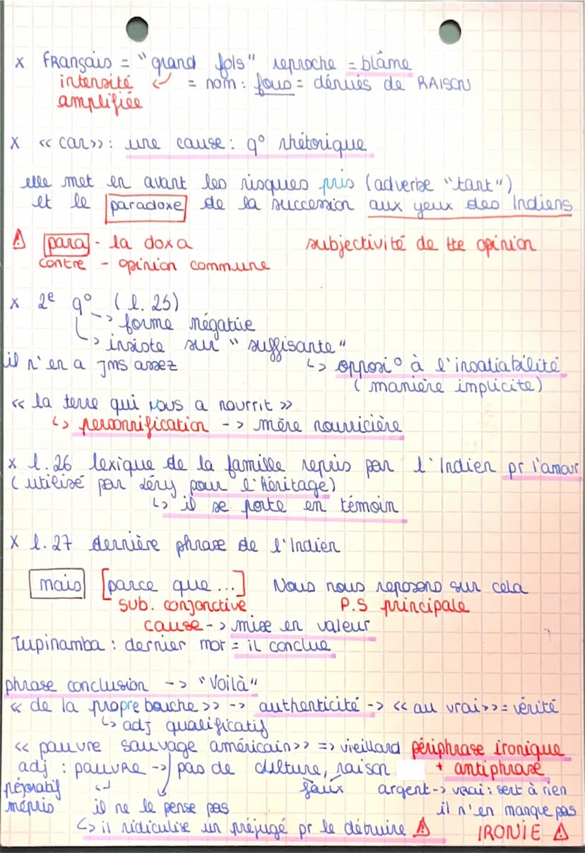 1
FRANÇAIS
Lecture linéaire 1
Intro: contexte: 1558-> France Antartique, envoyé par Calvin, échec, plusieus
mois avec les Tupinambas
a
référ