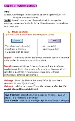 Know ses chapitre 5 : les mutations du travail  thumbnail