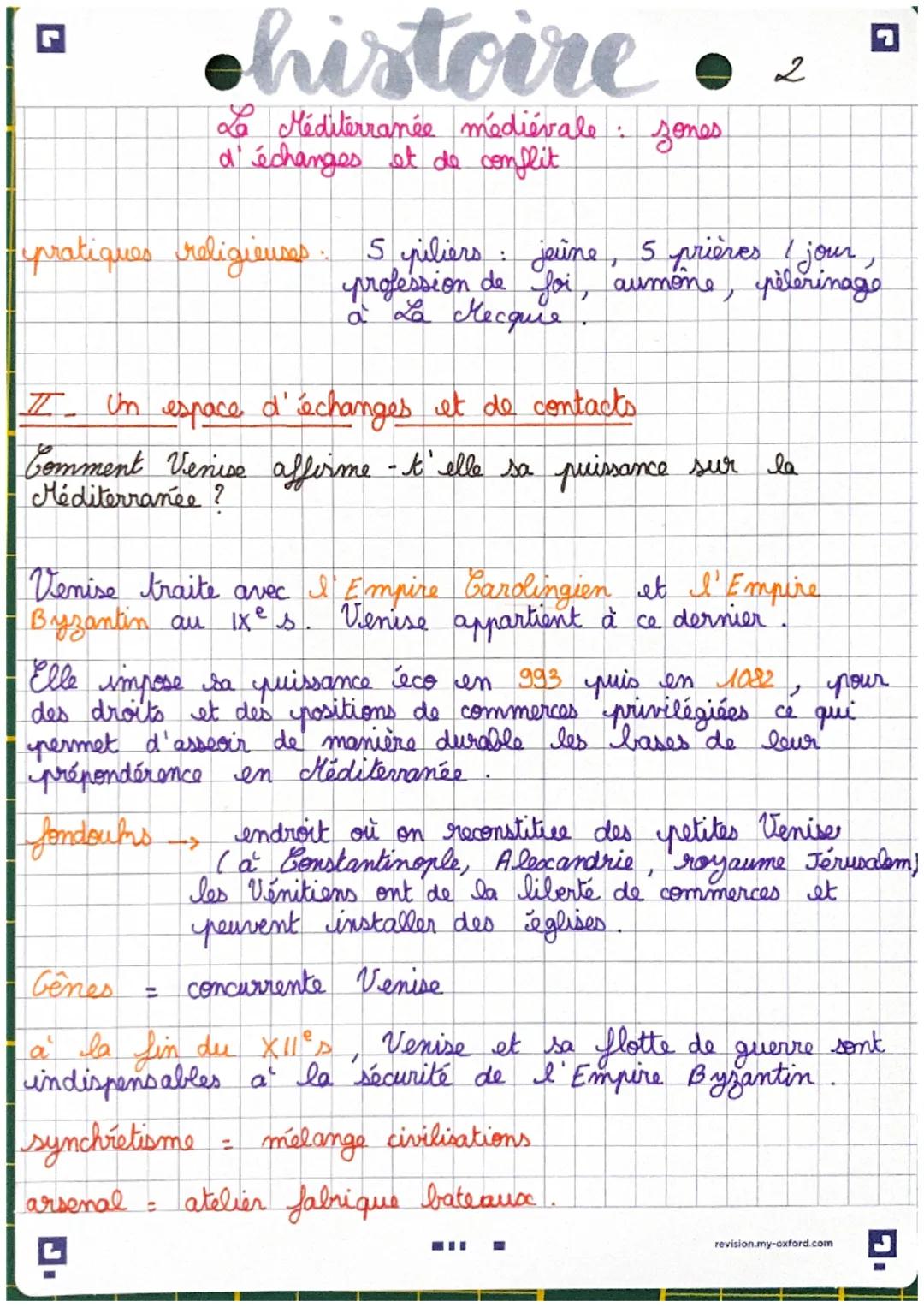 Π
# histoire

La Méditerranée médiévala: zones
d'échanges et de conflit

I. Trois civilisations presentes sur le pourtour médi -
terranéen

