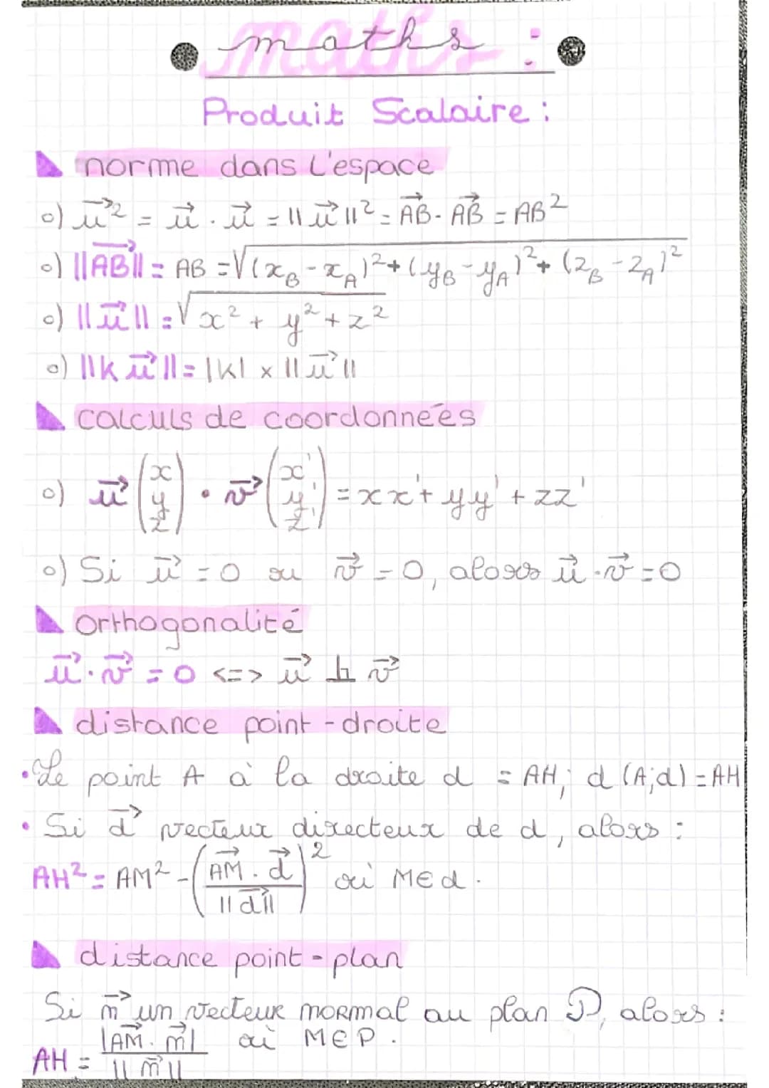 géométrie dans l’espace Tle