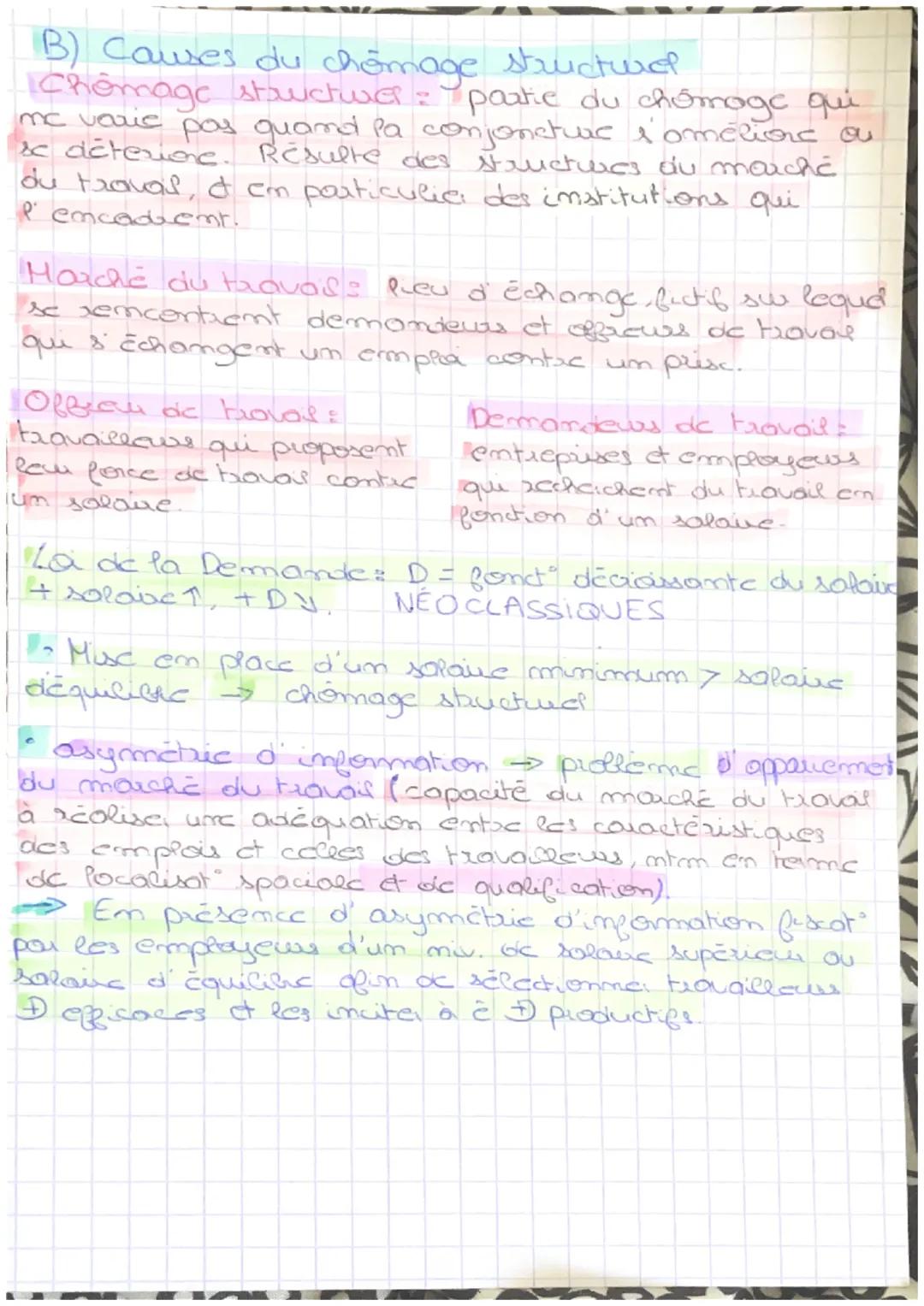 # SES Chapitre 3 Le chômage

Chomoge: ensemble des persones sams
empla, a la recherche d'um emploi et disponibles
pour l'occuper. Chomewas f