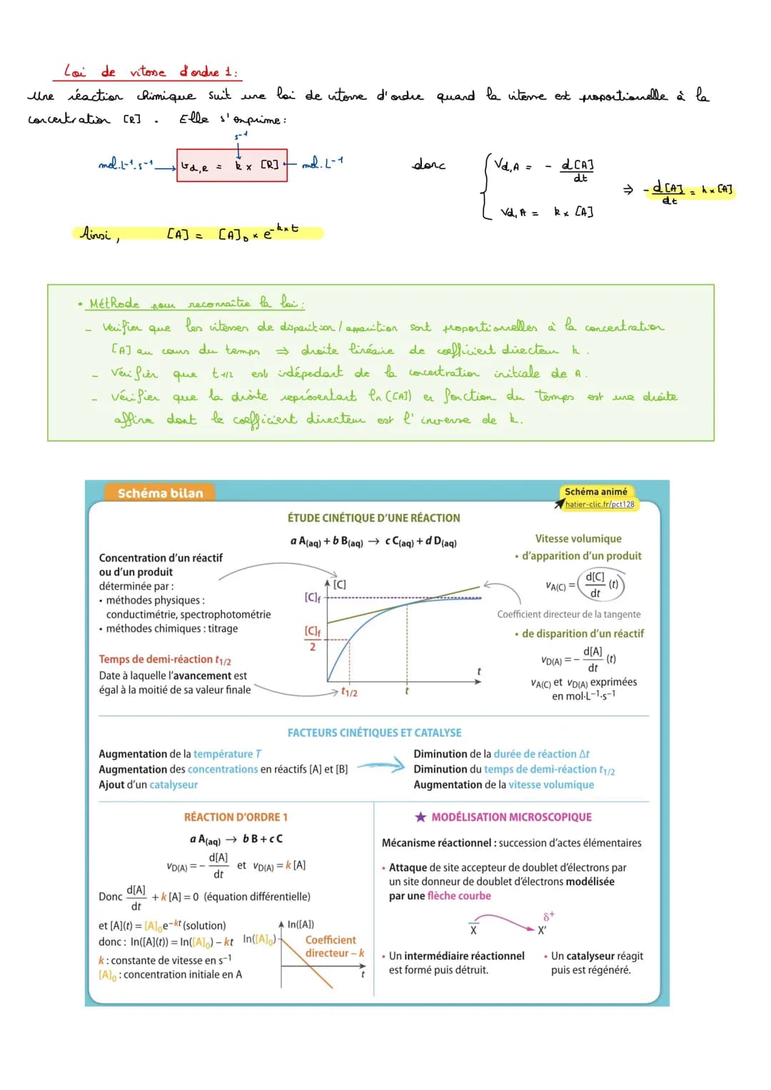 B
*
Une transformation chimique peut être :
neut
Suivre l'évolution à l'oeil mu
Lente: on
Rapide: on
Un facteur cinétique
d'une réaction.
ne