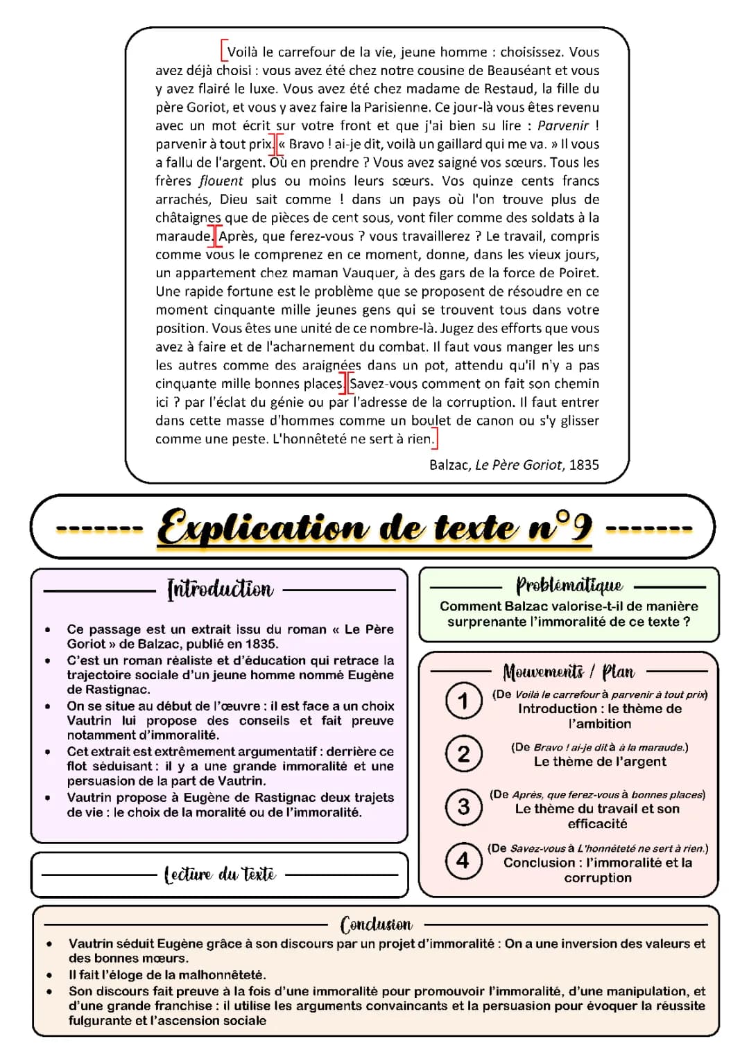 Le Père Goriot : Analyse de l'immoralité entre Eugène et Vautrin