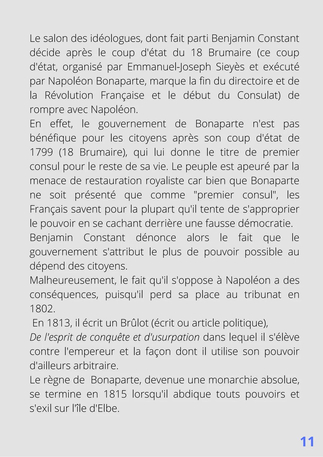 PARTICIPER OU ÊTRE
REPRÉSENTÉ
BENJAMIN
CONSTANT
25 Octobre 1767 - 8 Décembre
1830 SPÉCIALITÉ HGGSP
ANNÉE SCOLAIRE 2021-2022
MAÏWENN BBLS
▲▲▲