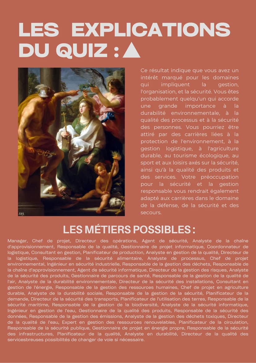 ORIENTATION
QUIZ
TU AS UN ESPRIT? (Plusieurs réponses possibles)
D'équipe / Qui participe aisément à une action commune
Critique /Qui analys
