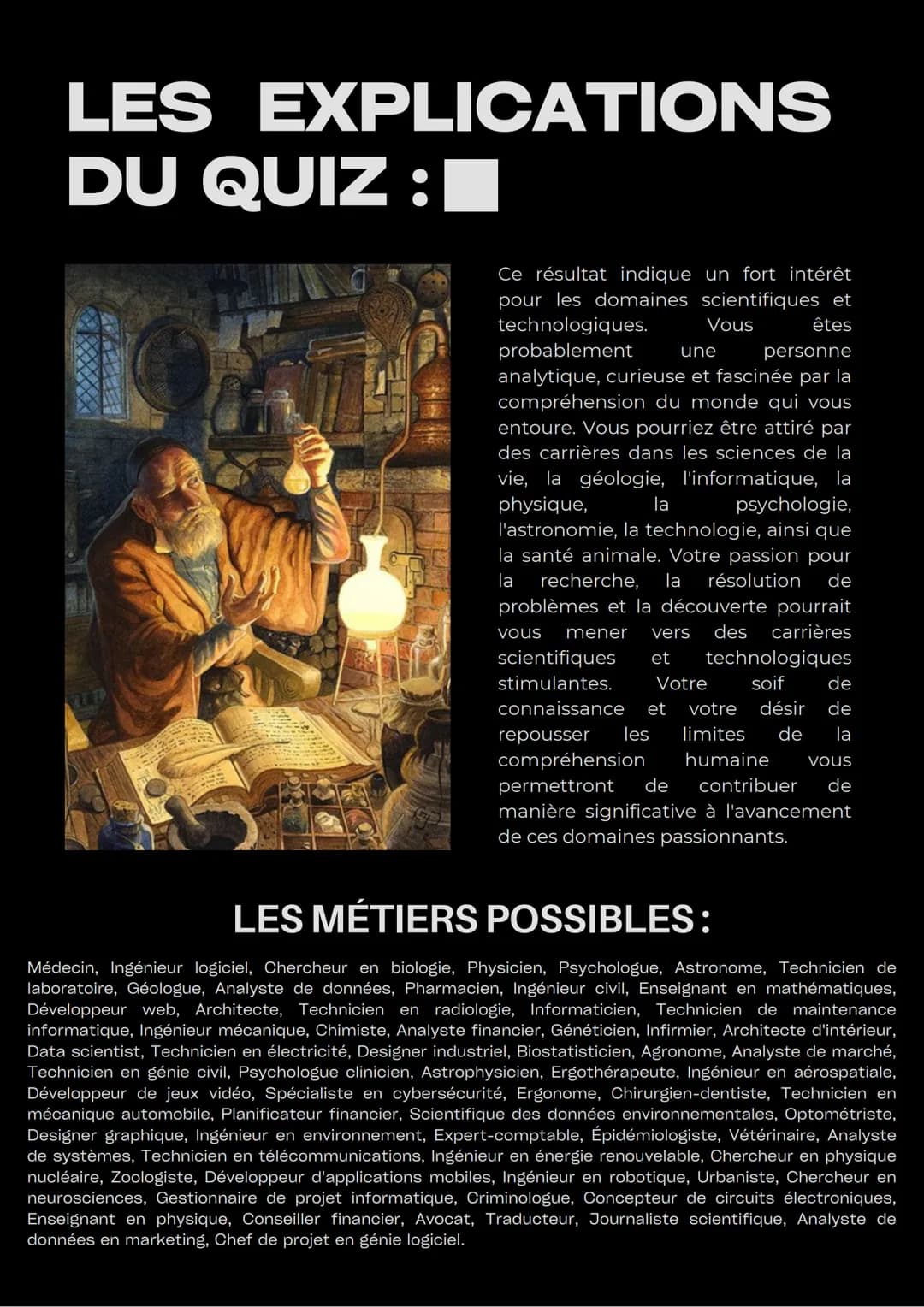 ORIENTATION
QUIZ
TU AS UN ESPRIT? (Plusieurs réponses possibles)
D'équipe / Qui participe aisément à une action commune
Critique /Qui analys