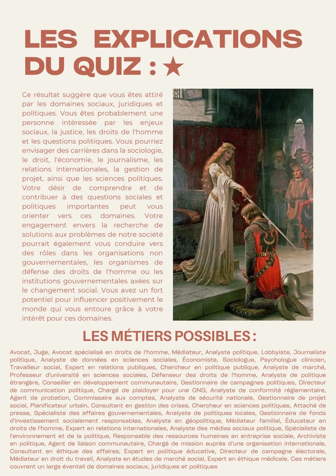 ORIENTATION
QUIZ
TU AS UN ESPRIT? (Plusieurs réponses possibles)
D'équipe / Qui participe aisément à une action commune
Critique /Qui analys