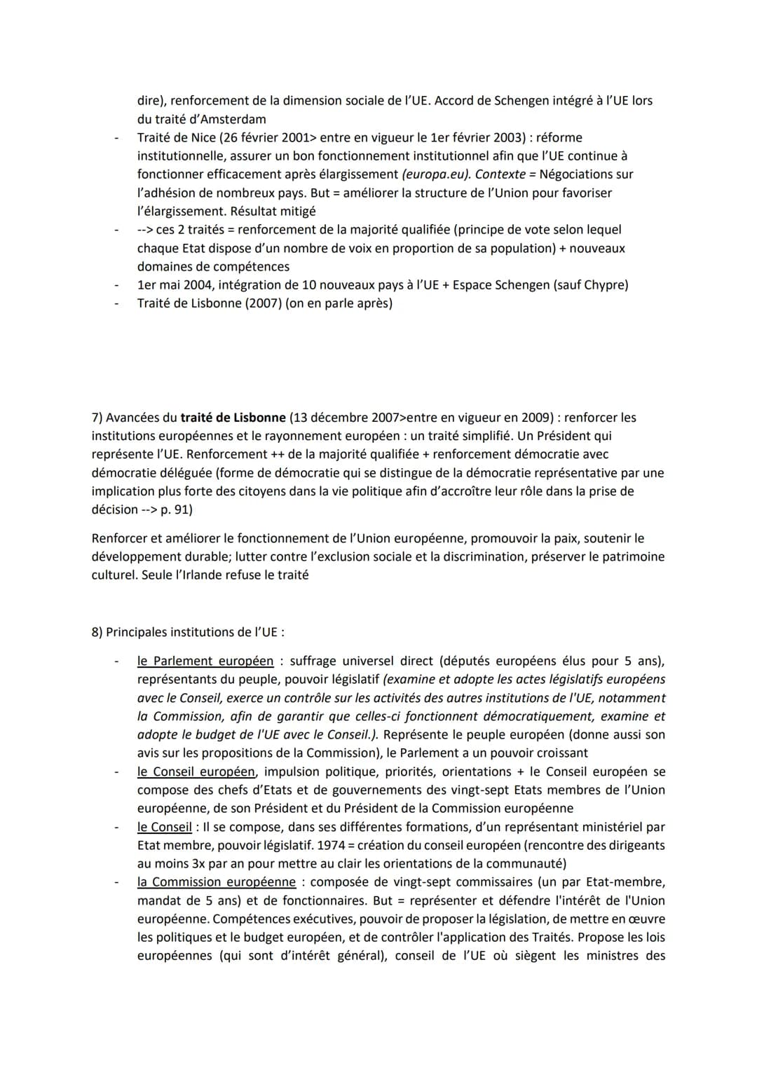 L'UE et la Démocratie
Intro :
<< L'Europe se fera dans les crises et elle sera à la somme des solutions apportées à ces
crises. »> Jean Monn