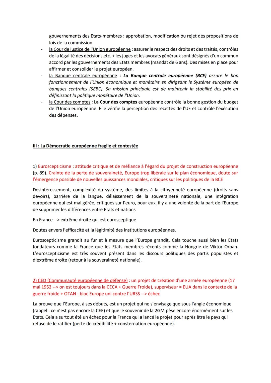 L'UE et la Démocratie
Intro :
<< L'Europe se fera dans les crises et elle sera à la somme des solutions apportées à ces
crises. »> Jean Monn