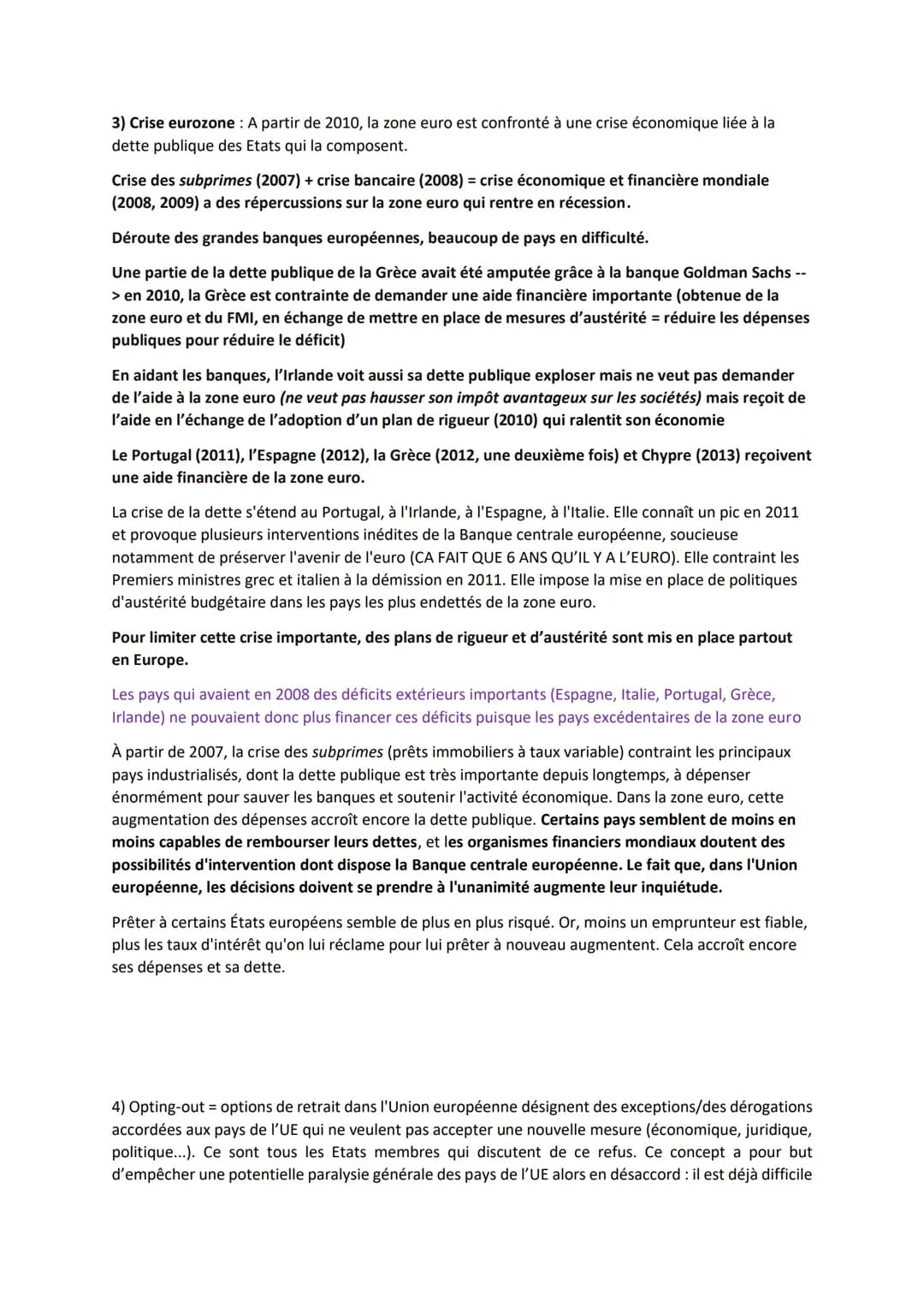 L'UE et la Démocratie
Intro :
<< L'Europe se fera dans les crises et elle sera à la somme des solutions apportées à ces
crises. »> Jean Monn