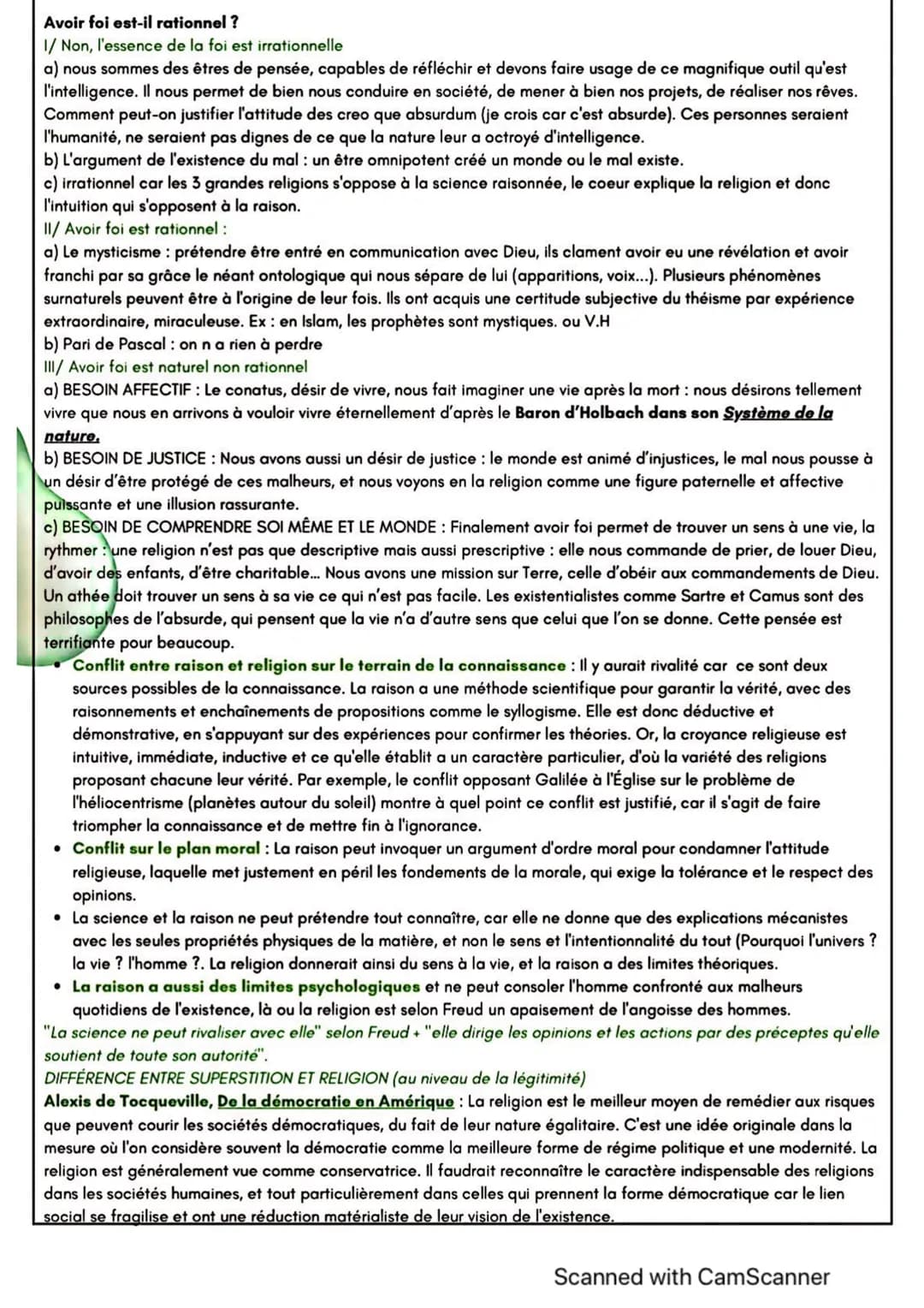 La religion
Définitions:
Religion : communauté réunie autour de croyances surnaturelles et de pratiques d'adoration ou de
respect du surnatu