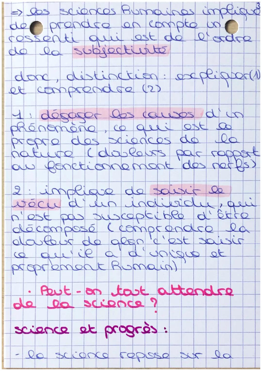 # Lo science
A
- synonyme de connaissance, la
science désigne ajd certains.
domaines du savas qui se
distinguent par laut excactitude
et leu