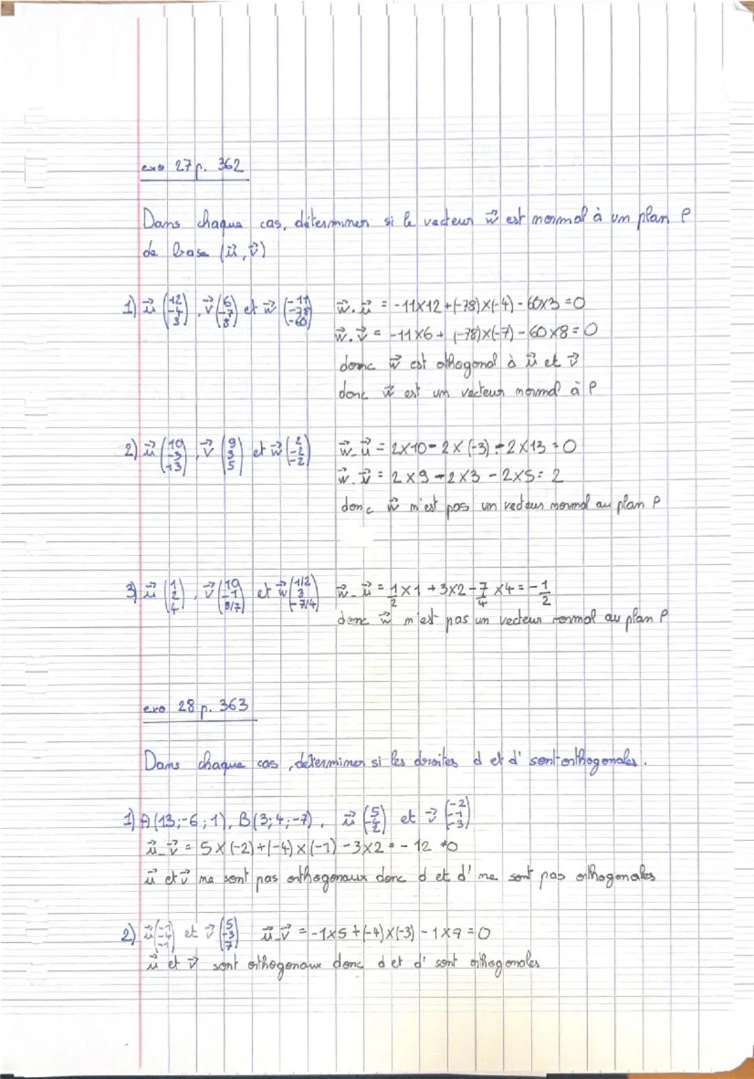 TMATIIS2
Chapitre 08 : cours
2020-2021
Orthogonalité et distances dans l'espace
I Produit scalaire dans l'espace
1) Définition
Définition 1
