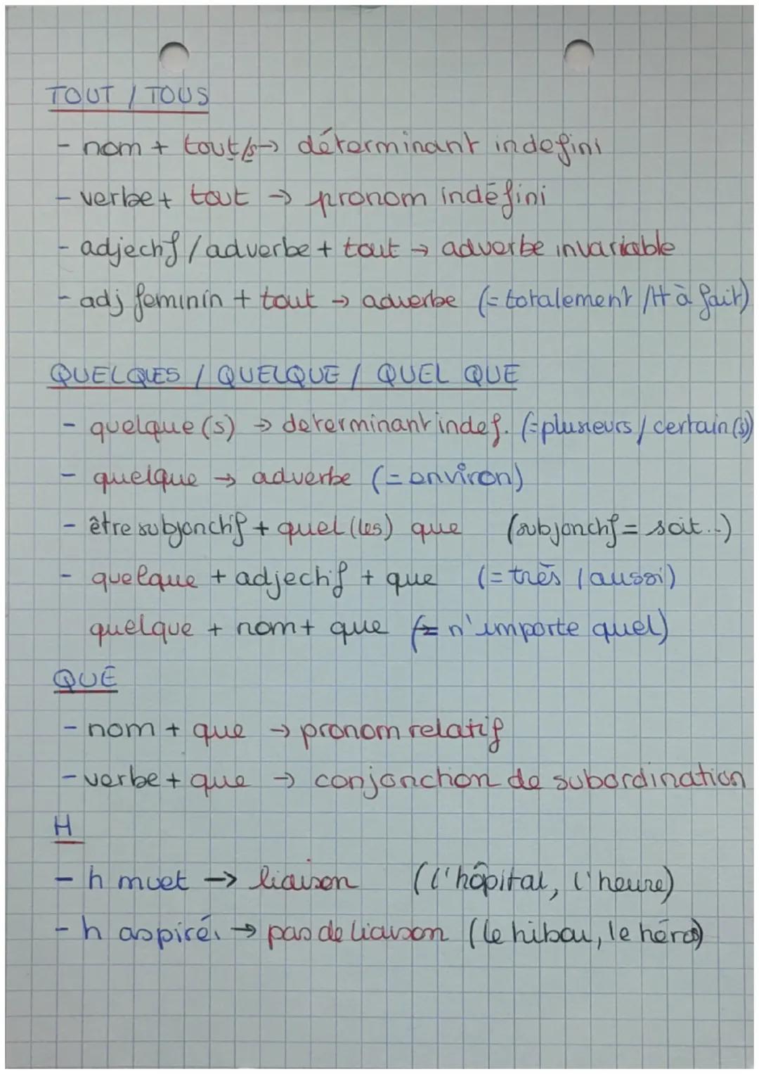 # Homophones

LEUR/LEURS

- Verbe + leur $\rightarrow$ pronom (=lui / nous)

- nom + leurs $\rightarrow$ déterminant (= notre / nos)

CE/SE/