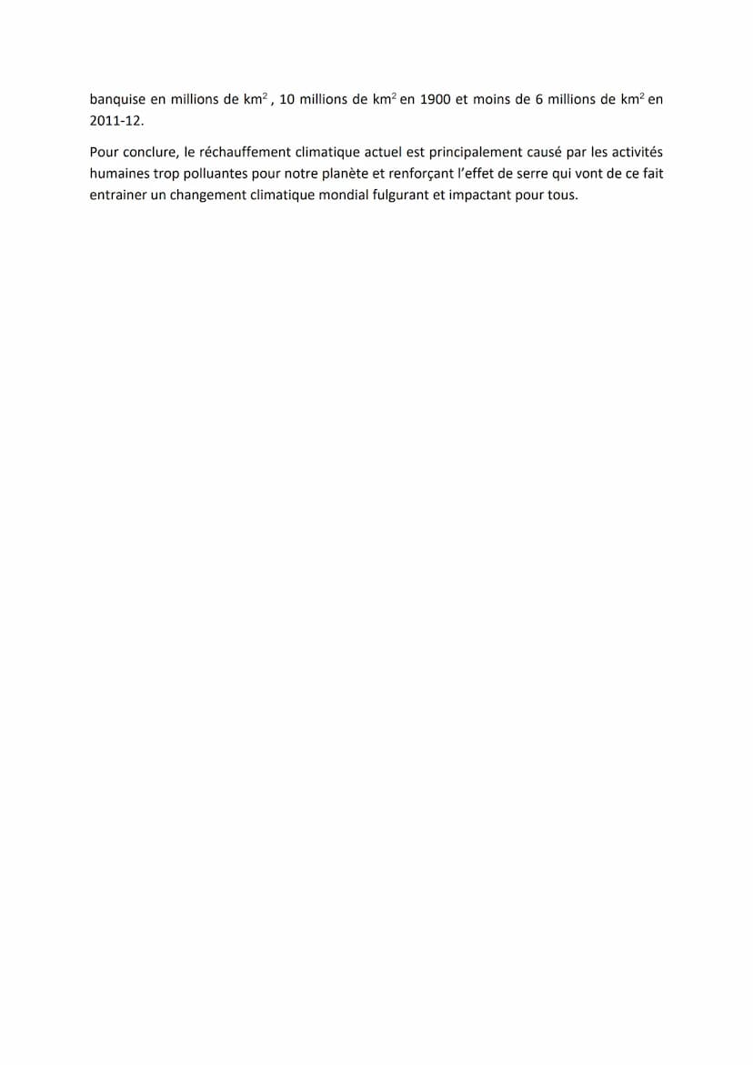 Activité 3 : Le réchauffement climatique actuel.
Dans une présentation orale de 10 minutes, vous expliquerez les causes de ce déséquilibre
r