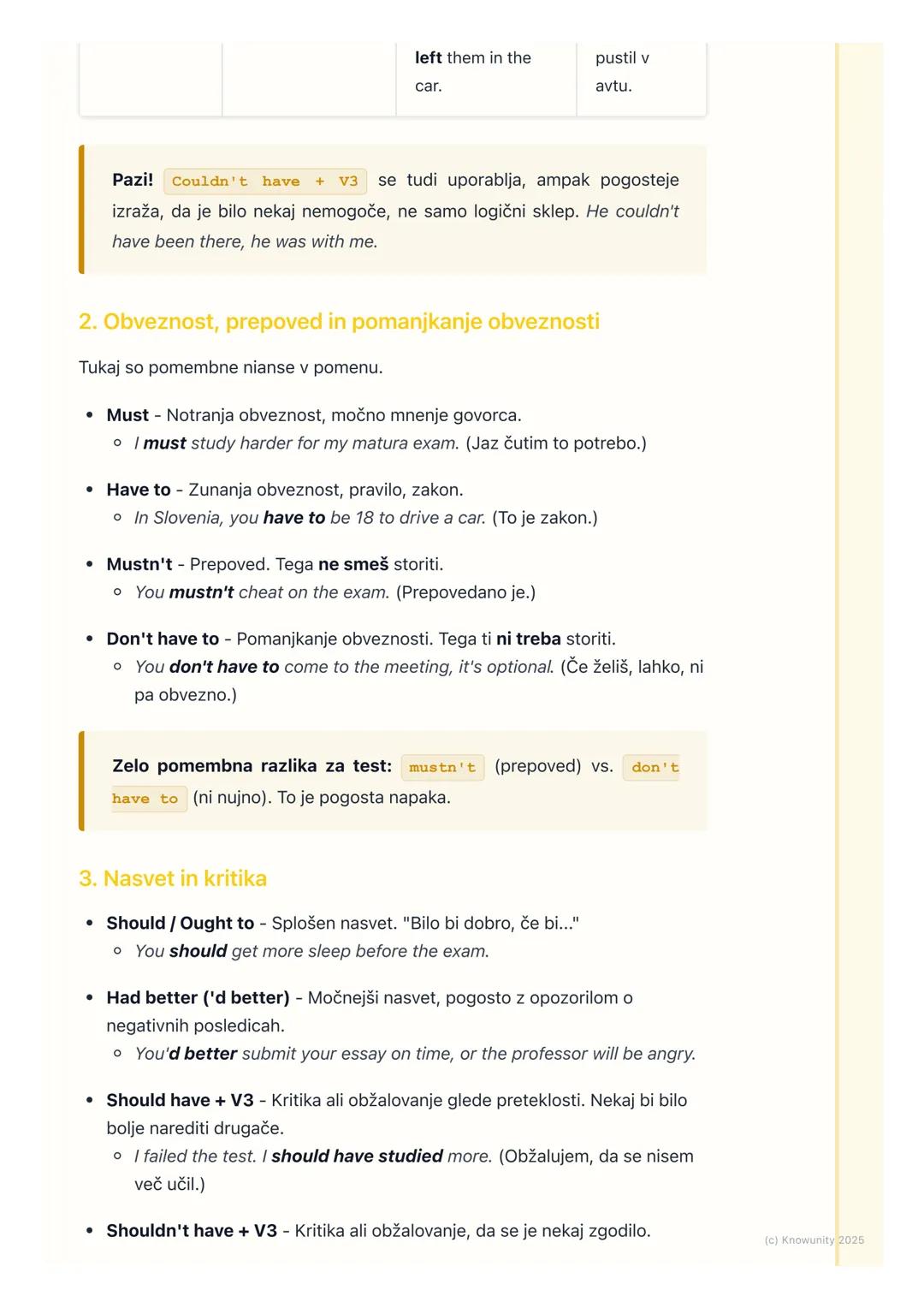 # Modalni glagoli (Modal Verbs)
in njihove funkcije

Pregled modalnih glagolov

Modalni glagoli so posebna vrsta pomožnih glagolov. Ne stoji