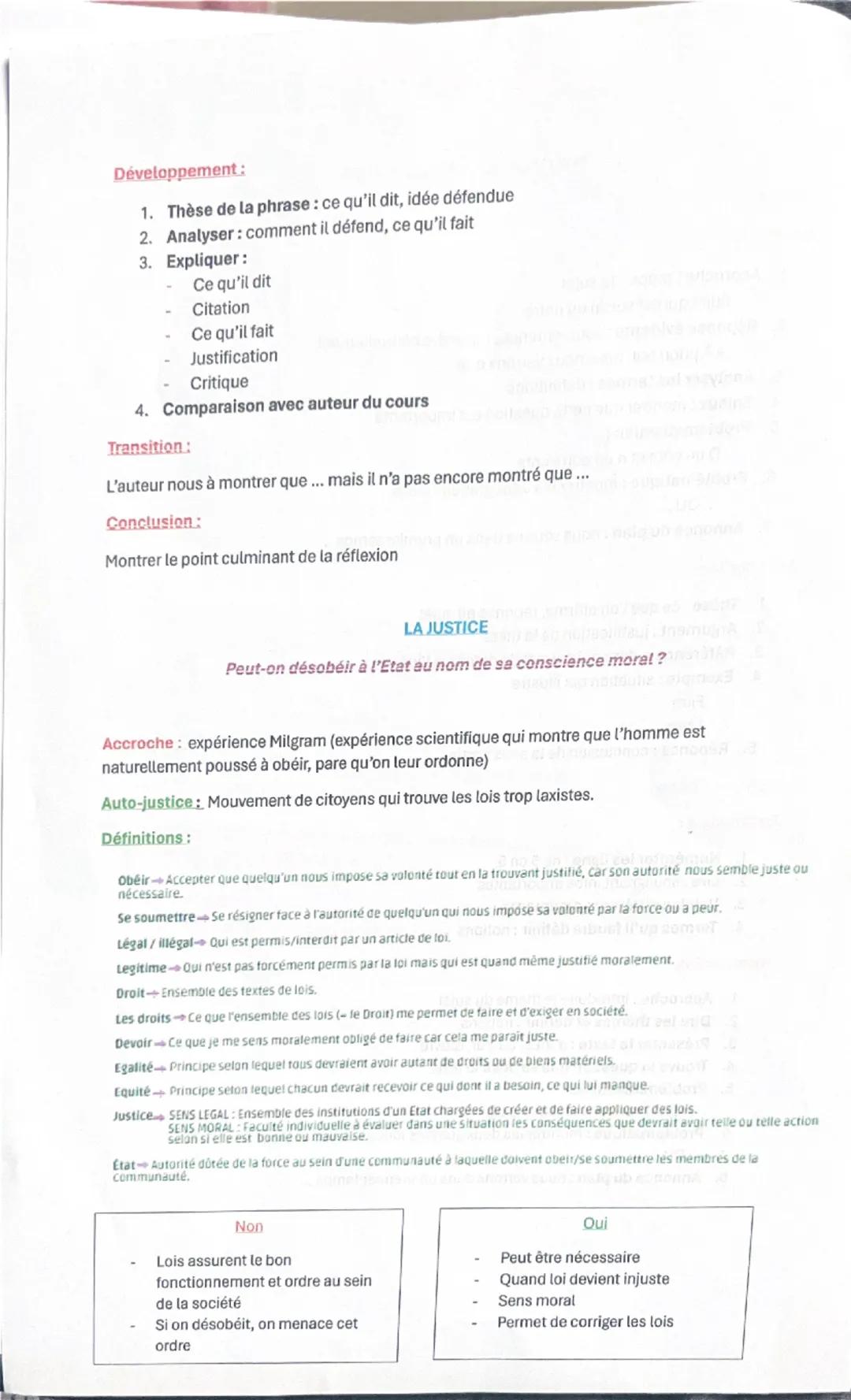 PHILOSOPHIE: METHODOLOGIE
Dissertation:
introduction:
1. Accroche: rappel du sujet
Sujet qui est voisin du notre
2. Réponse évidente: sous-e