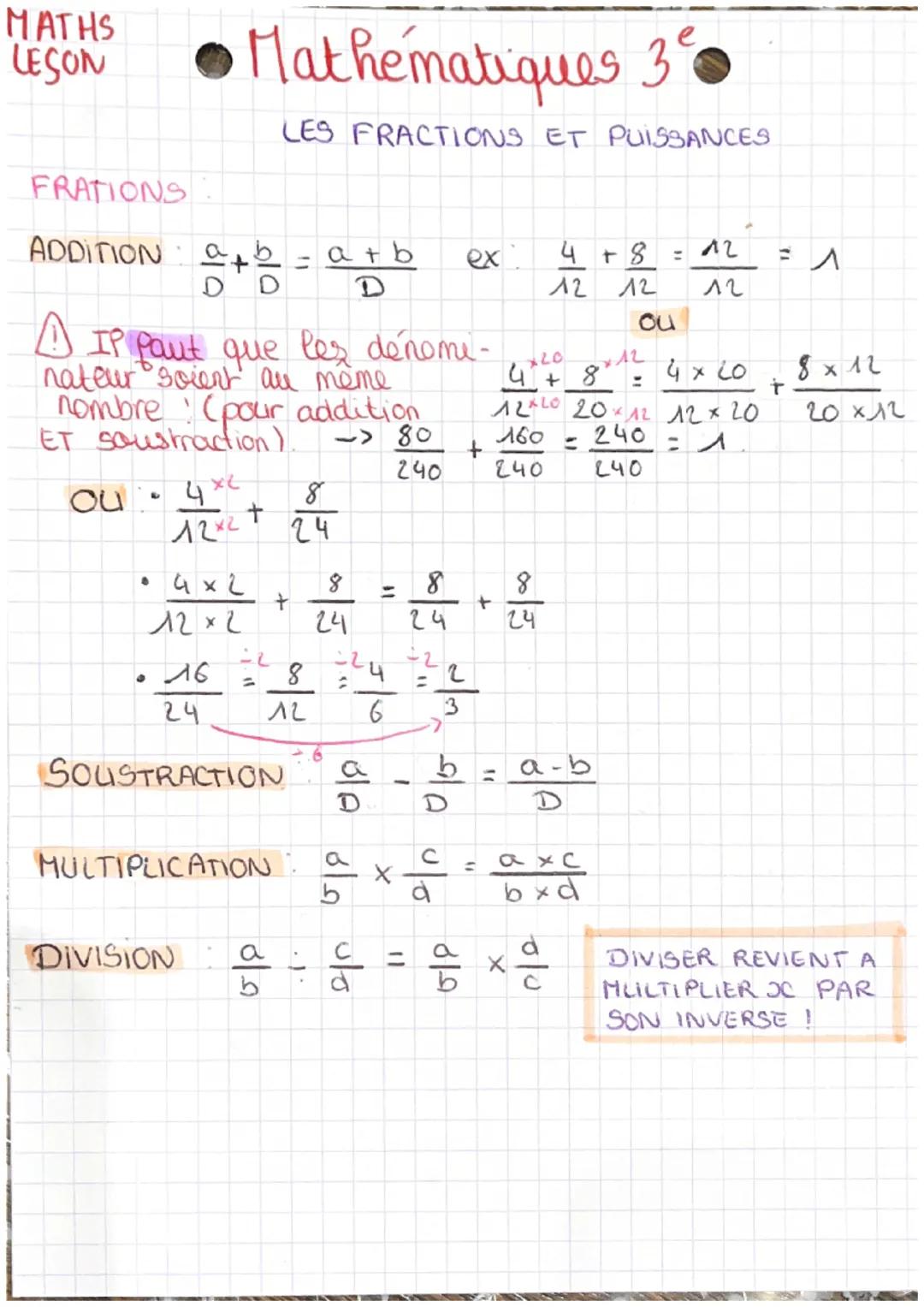 Apprenez les Fractions Facilement