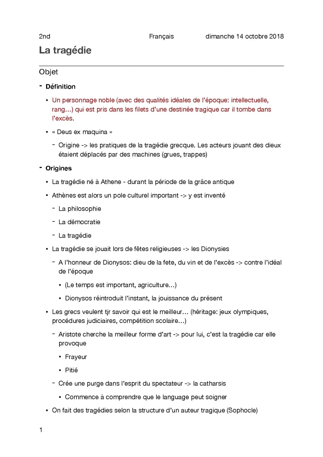 La tragédie