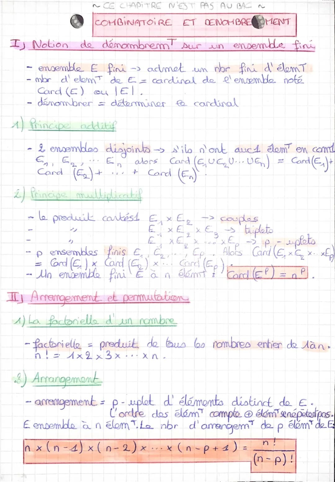 Apprends le Dénombrement: Exercices et Cours PDF pour la Terminale
