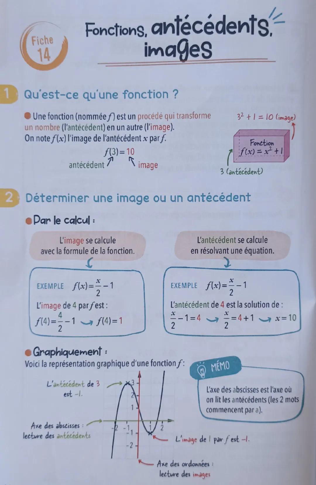 Fiche Maths 3e brevet 