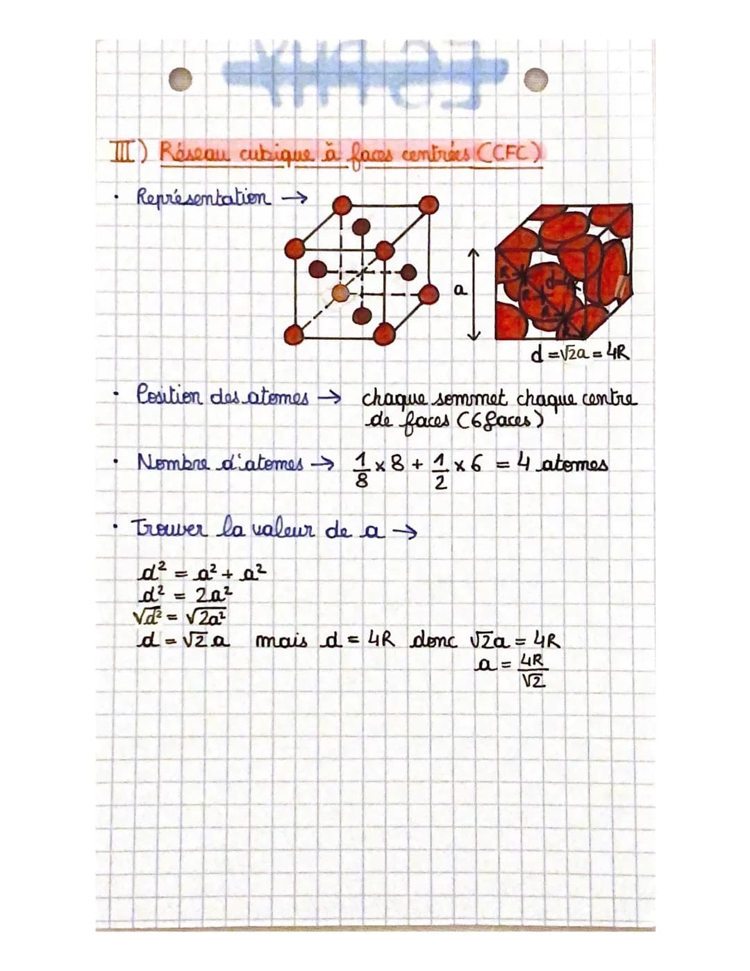 1/1
●
I) Formules à connaitre
Volume d'un cube →→→ V = a³
·
ES PHY
EDIFICES ORDONNES = CRISTAUX
.
Volume d'une sphère →
V = 4T
Masse volumiq