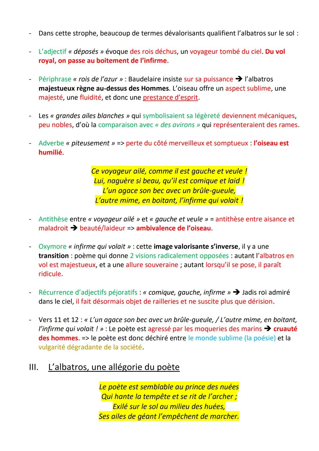 ORAL - TEXTE 1: Fleurs du Mal - POÉSIE :
<< L'albatros >>
o Introduction :
1. PRÉSENTATION : Charles Baudelaire est un poète à la croisée de
