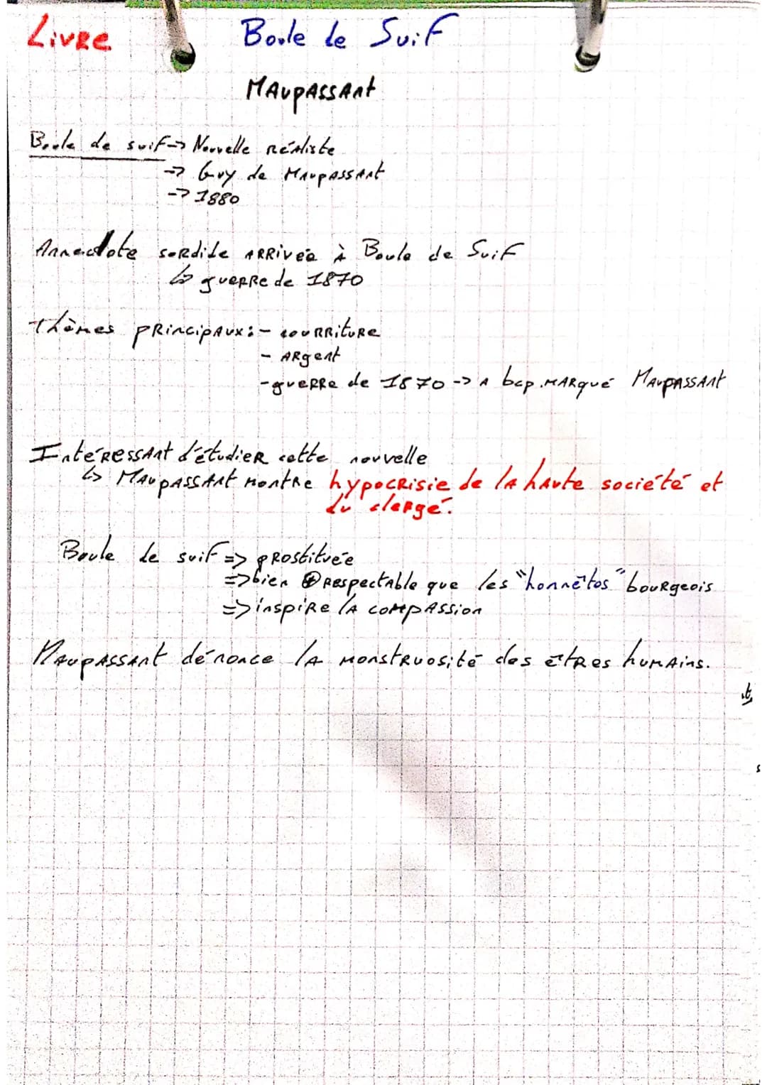 Livre
Boule de Suif
MAUPASSAnt
Brele de suif- Nouvelle Réaliste.
thènes
--> Guy de Maupassant
-71880
Anecdote sordide ARRIVée à Boule de Sui