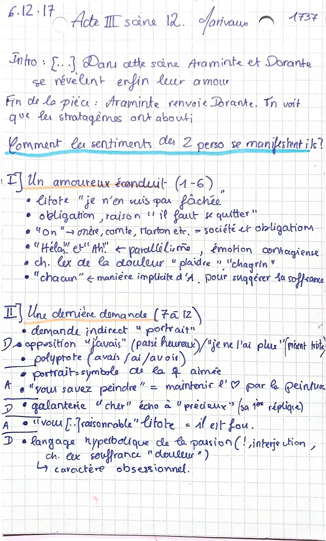 Les Fausses Confidences acte 3 scène 12 analyse linéaire et résumé