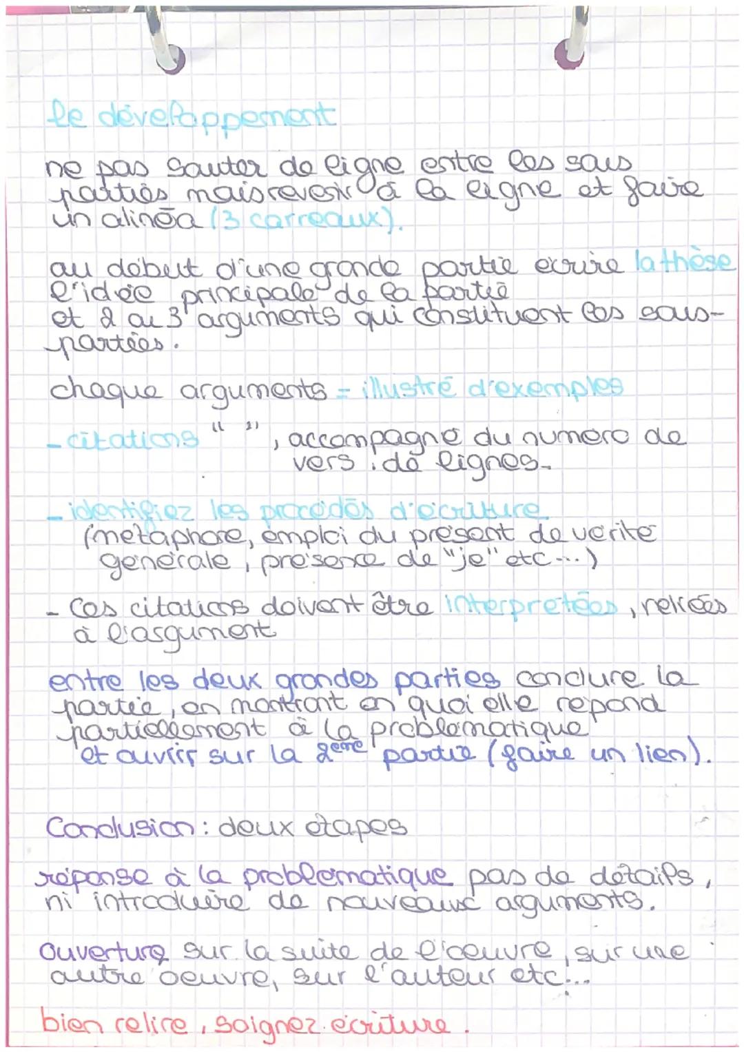 Méthode par
le Commentaire

organisation d'ensemble :
alinéa, Introduction
saut de 3 lignes
alinea, Jere partie divise en dau 3 paragraphe
g