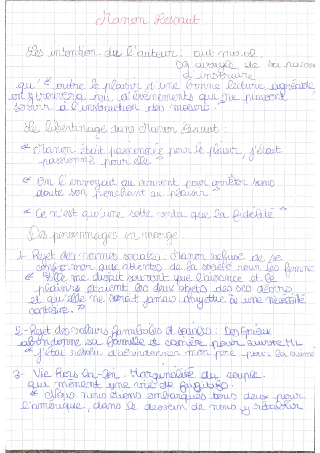 Citations Manon Lescaut 