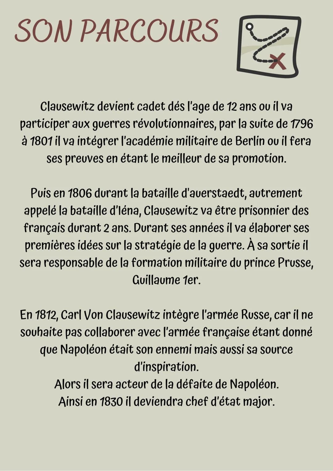 Qui est Clausewitz ?
HGGSP:THÈME 2, AXE 1
FAIRE LA GUERRE, FAIRE LA PAIX Carl Von Clausewitz, née en 1780 et mort en 1831,
est un théoricien