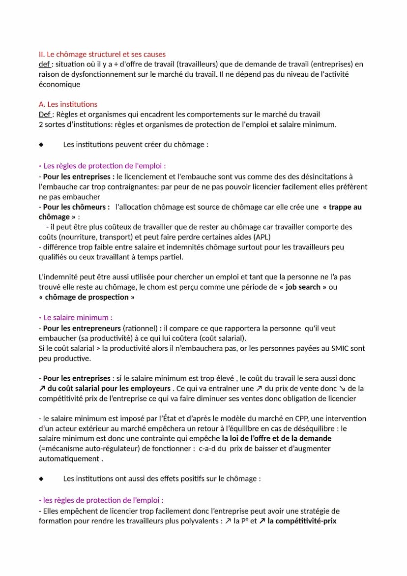 1. Qu'est ce que le chômage et le sous emploi
A. Le chômage
a) définir le chômage
Def:Situation d'une personne en âge de travailler disponib