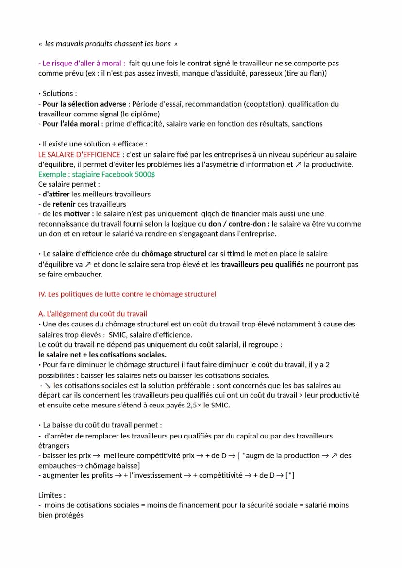1. Qu'est ce que le chômage et le sous emploi
A. Le chômage
a) définir le chômage
Def:Situation d'une personne en âge de travailler disponib