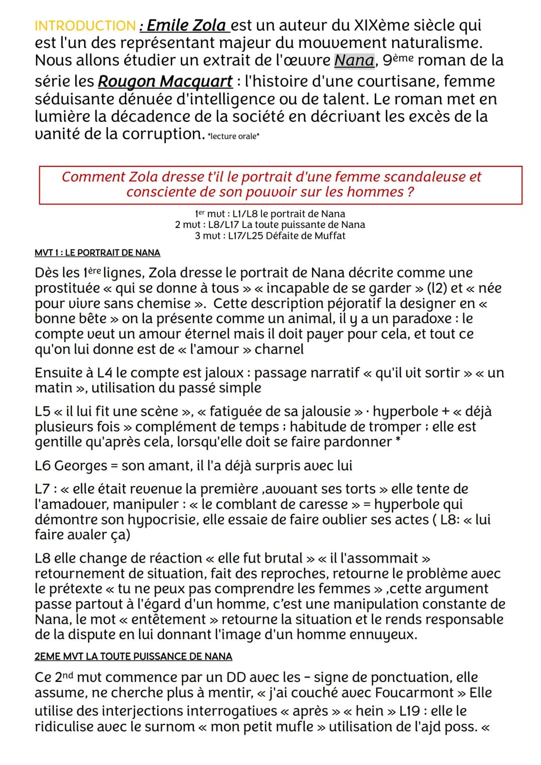 LECTURE LINEAIRE 10: Nana, une femme puissante
Lui, souhaitait un amour éternel, toujours le même. Cependant, elle avait juré, et il la paya