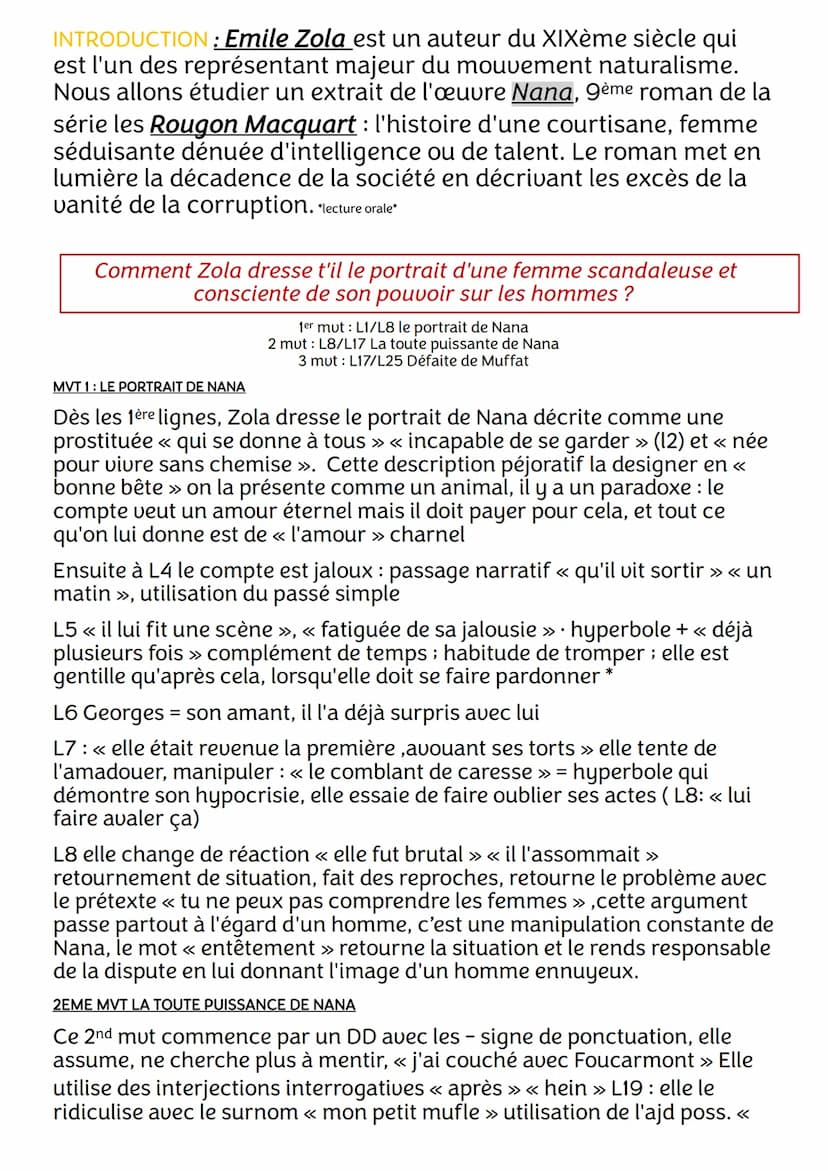 LECTURE LINEAIRE 10: Nana, une femme puissante
Lui, souhaitait un amour éternel, toujours le même. Cependant, elle avait juré, et il la paya