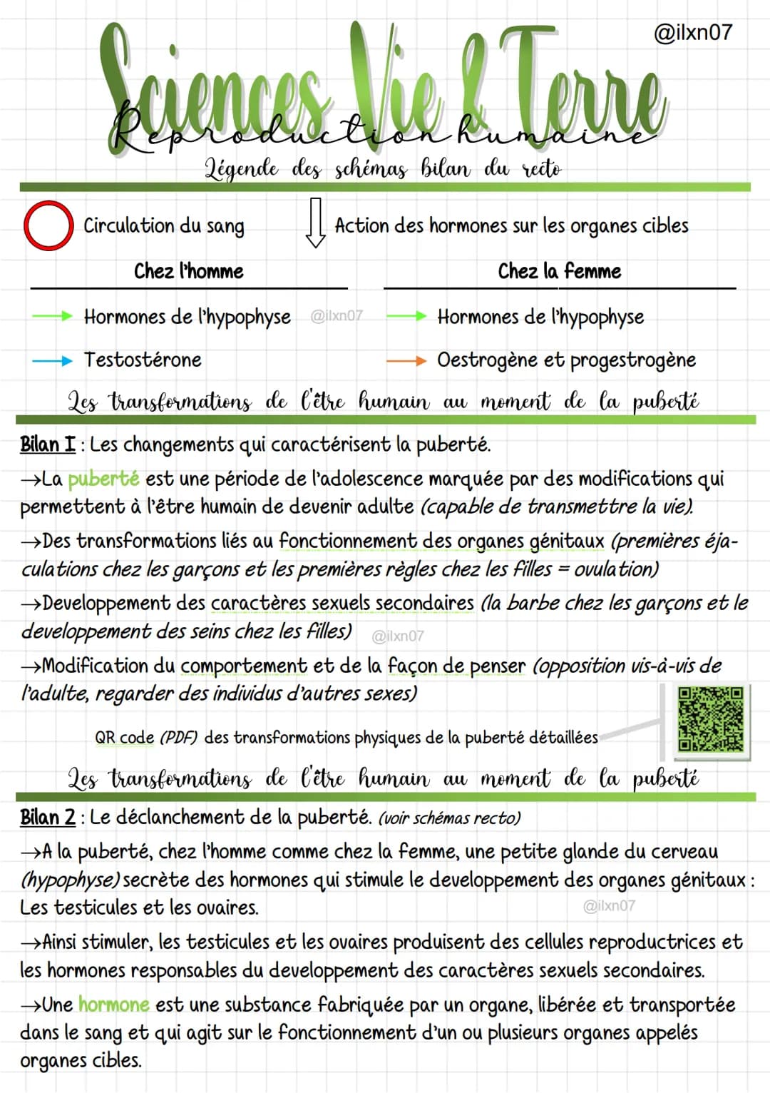 O
Sciences die & Terre
Légende des schémas bilan du recto
Circulation du sang
Chez l'homme
@ilxn07
↓ Action des hormones sur les organes cib