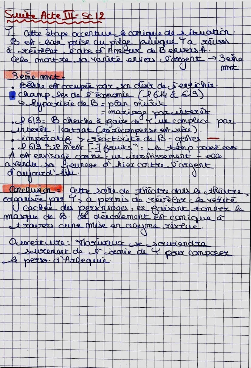 Extrait nº3. Acte TL-sc /02. as Malade
Limag incerted
Imtxo ere appartient au dénouement = sens
classique - Jeaparition des perso pourcipaux