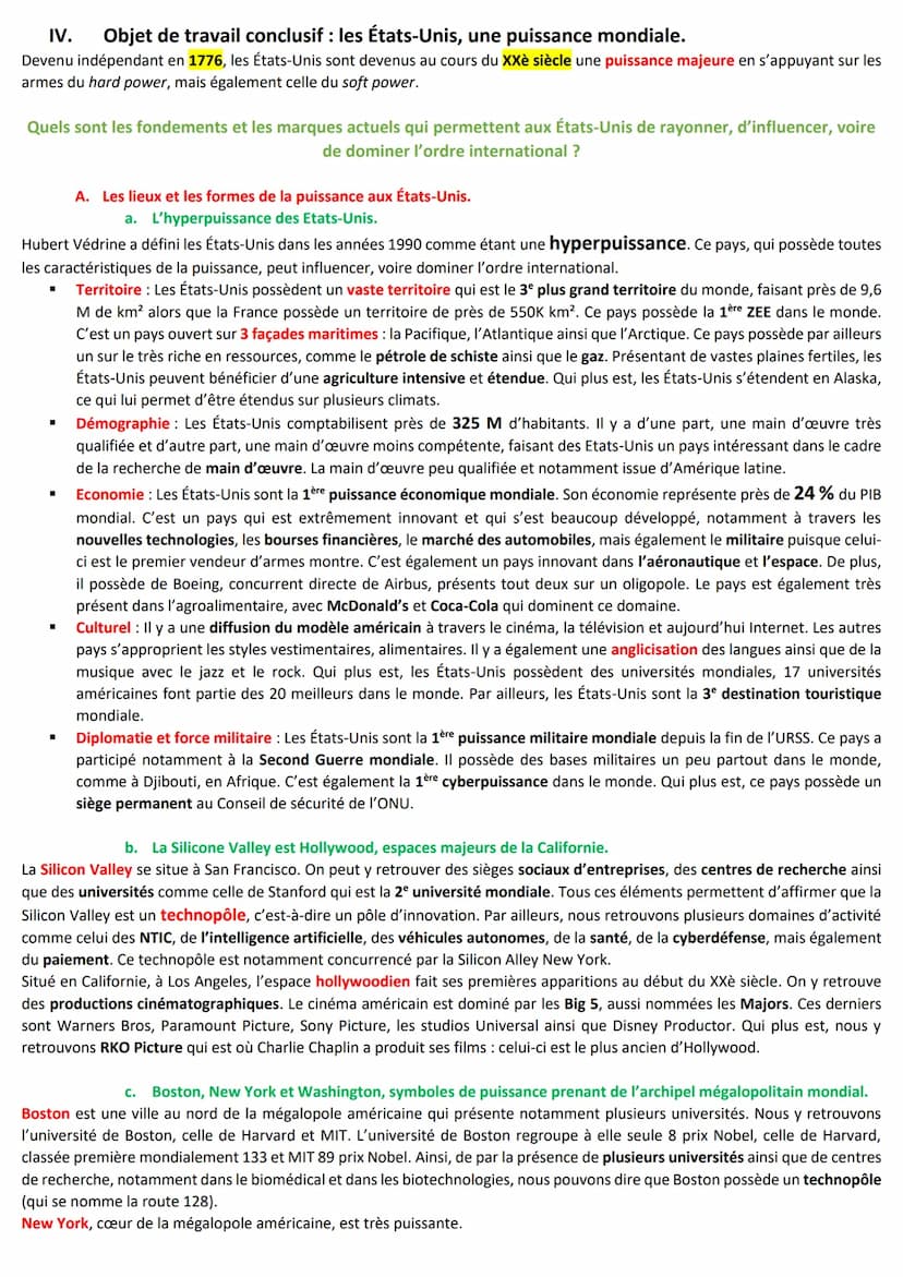 
<p>La notion de puissance désigne la capacité de distinction, d'influence, de rayonnement voire de domination d'un état sur les autres État