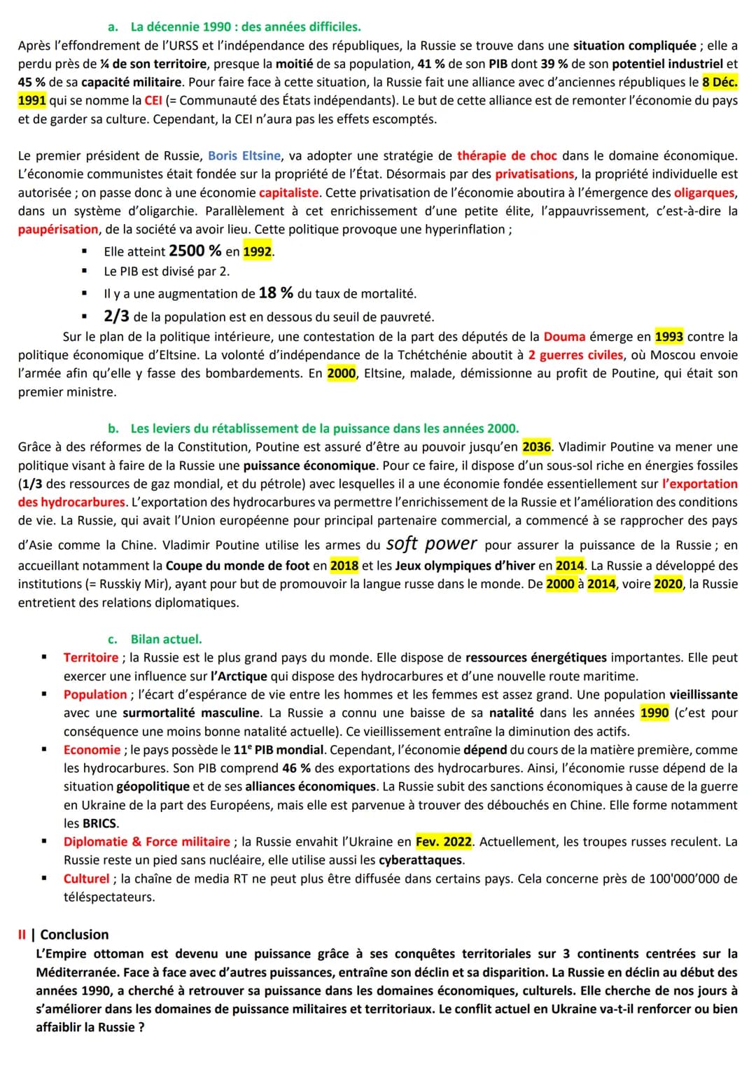 
<p>La notion de puissance désigne la capacité de distinction, d'influence, de rayonnement voire de domination d'un état sur les autres État