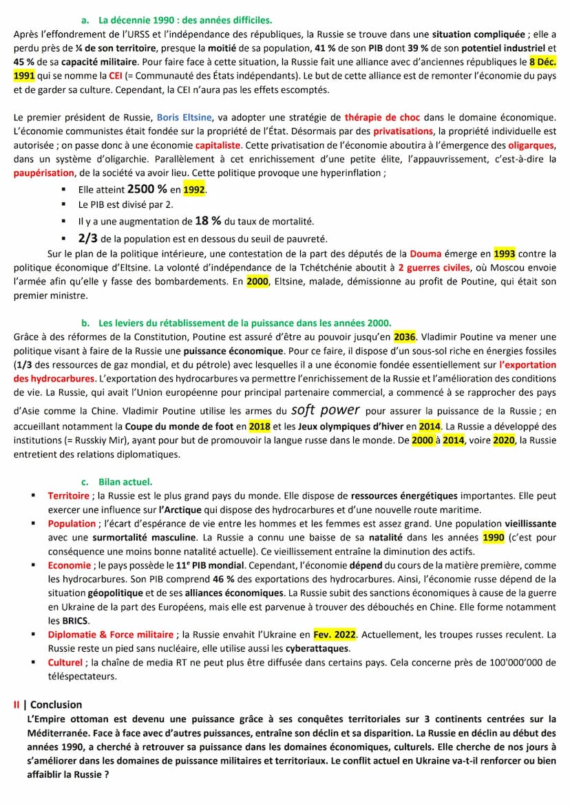 
<p>La notion de puissance désigne la capacité de distinction, d'influence, de rayonnement voire de domination d'un état sur les autres État