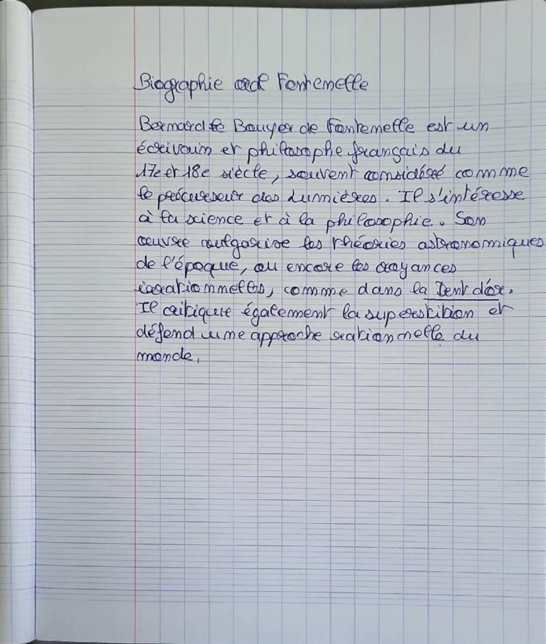 Biographie de Fontemelle
Bernard le Bouyer de Fontemelle est un
écrivain et philosophe français du
17e et 18e siècle, souvent considéré comm