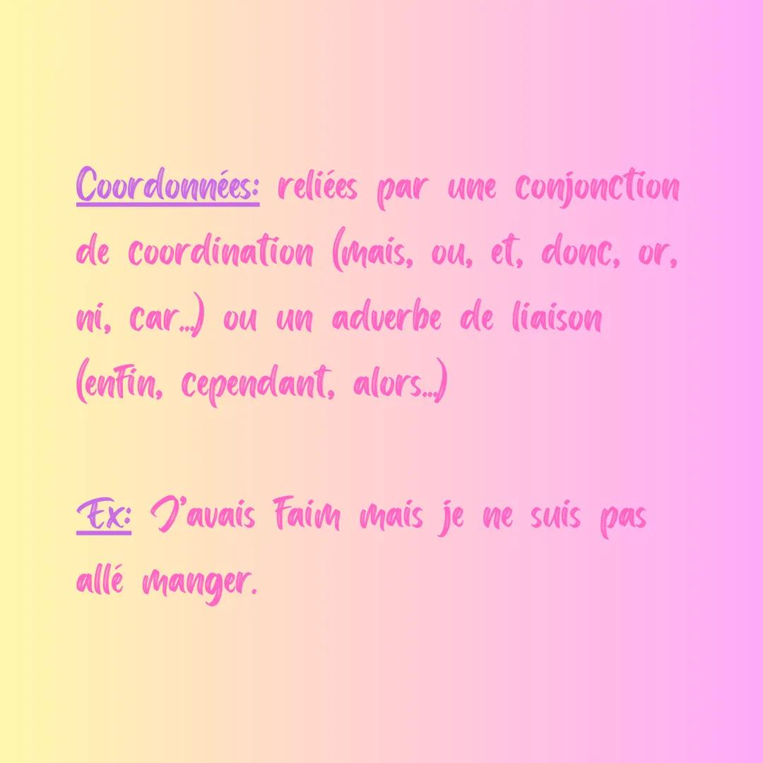Juxtaposition, coordination et subordination Rappel: Une phrase complexe est une
phrase qui comporte plusieurs verbes
conjugués, et donc plu