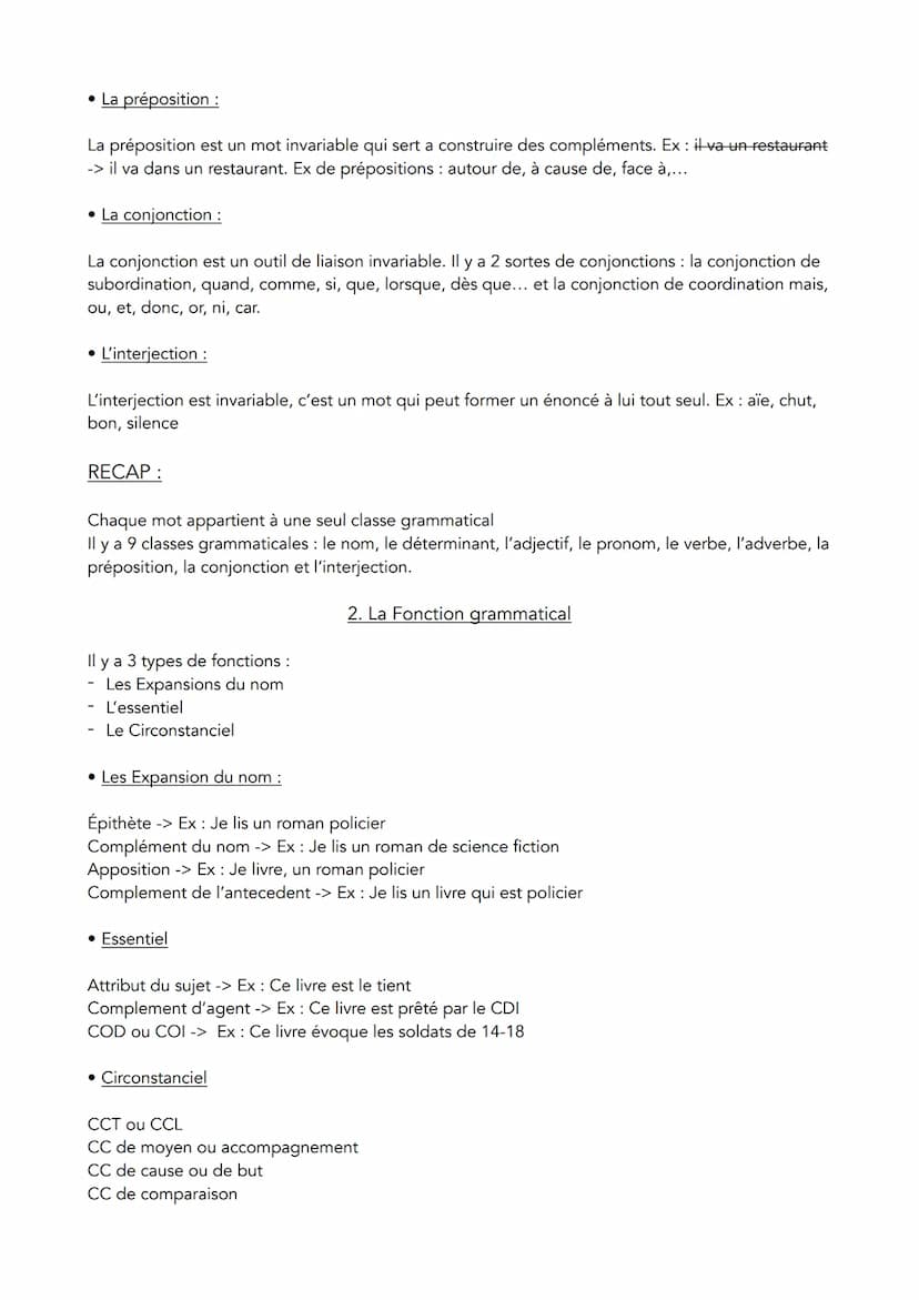 Il y a 9 classes grammaticales...
• le nom :
Le nom désigne tout ce qui existe ou a existé. Il y a 2 sortes de noms les noms propre et les n